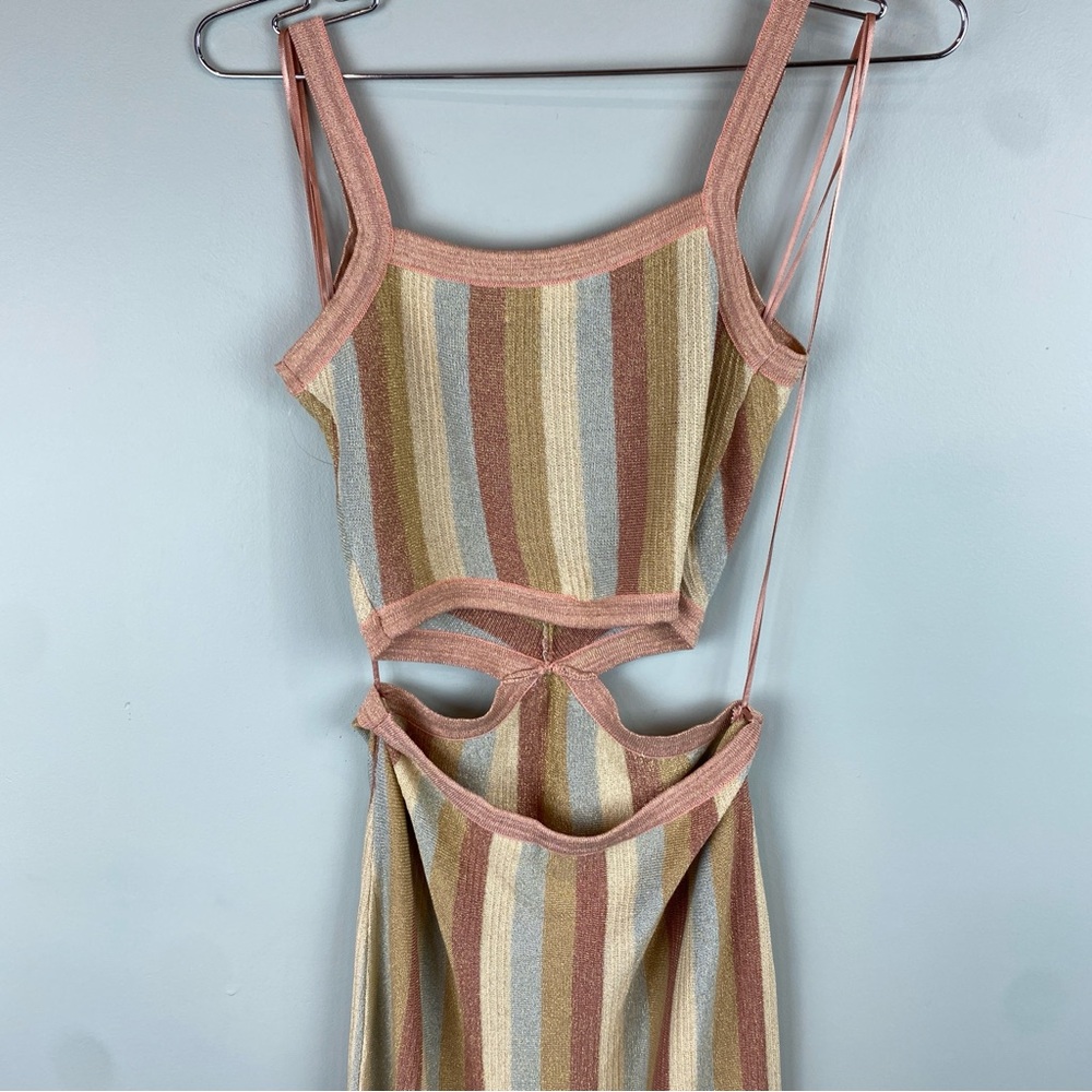 NWOT Altar’d state Avery Striped
Midi metallic knit Dress size XS - Picture 5 of 9